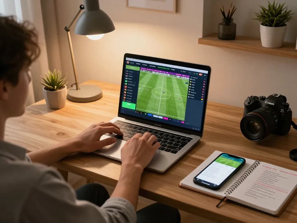 Socolive live sports betting player analyzing odds during an exciting soccer match.
