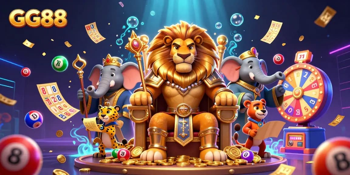 Feel the thrill of winning with GG88 in this vibrant casino adventure scene.