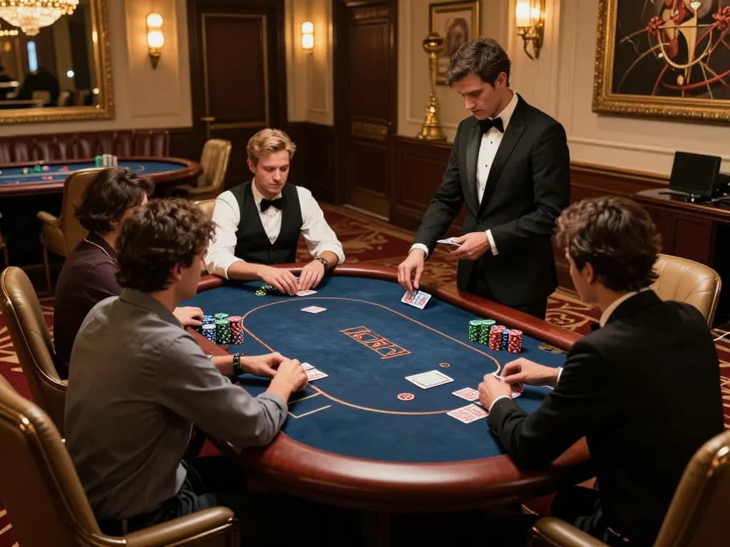 F168 players enjoying thrilling poker gameplay in sophisticated VIP setting with high-stakes atmosphere