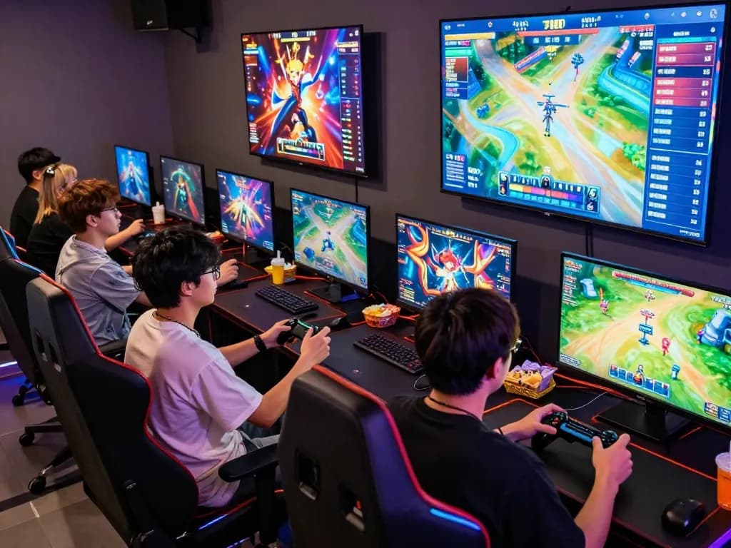 Engaged gamers at trang chủ 789P, experiencing live betting and casino games.