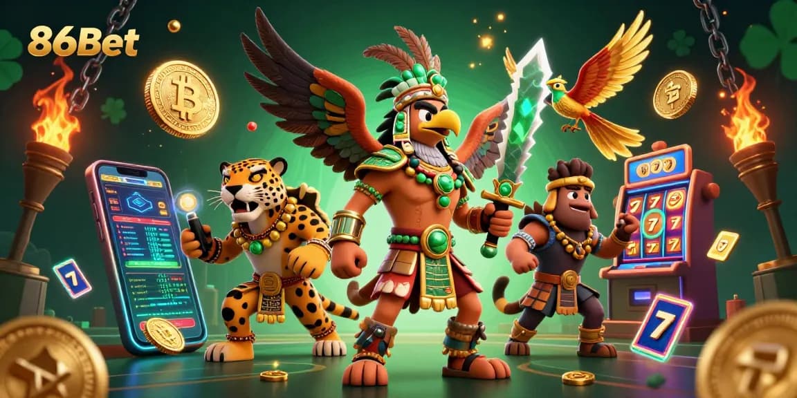 Engage with the thrilling world of 86Bet's vibrant jackpot slots, featuring stunning 3D illustrations.