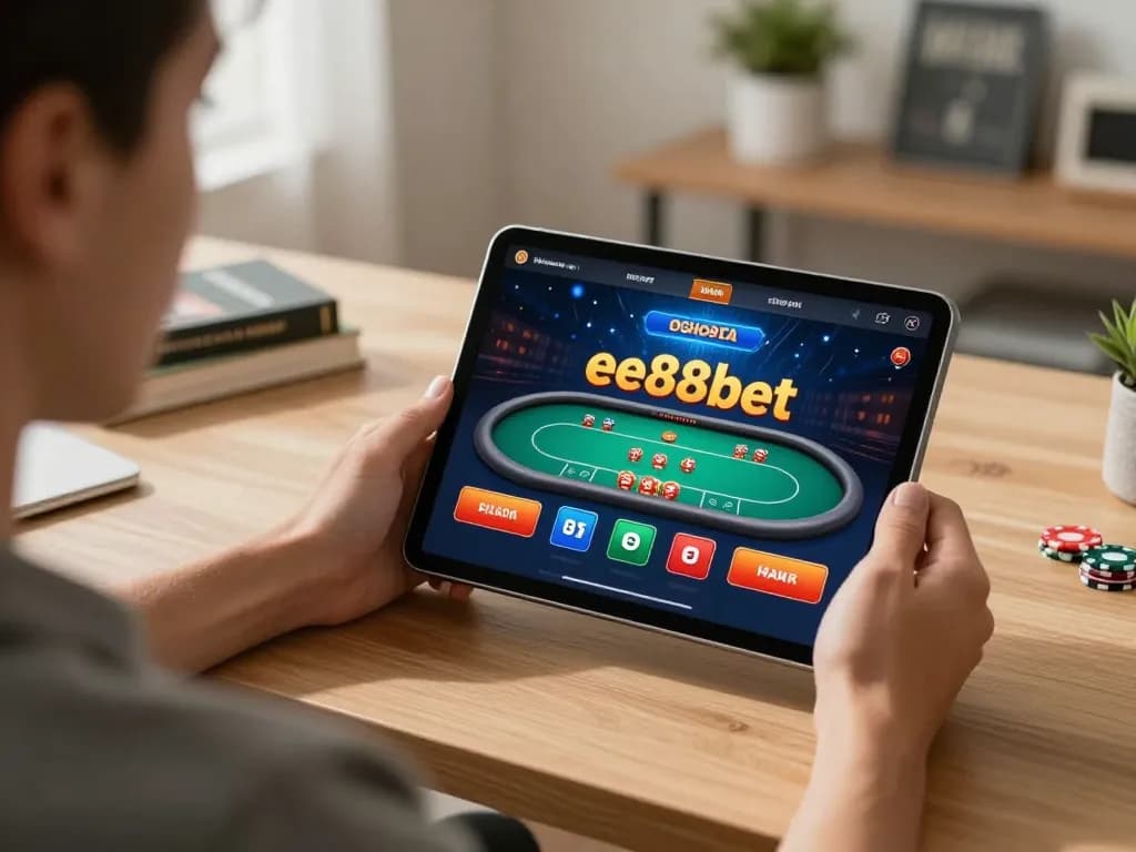Engage with the ee88bet app for strategic online poker gameplay in a cozy home setting