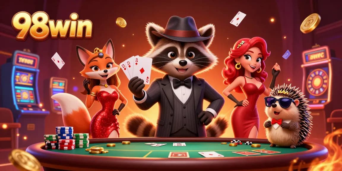 Experience thrilling gaming adventures with 98win at our vibrant online casino, featuring poker and card action.