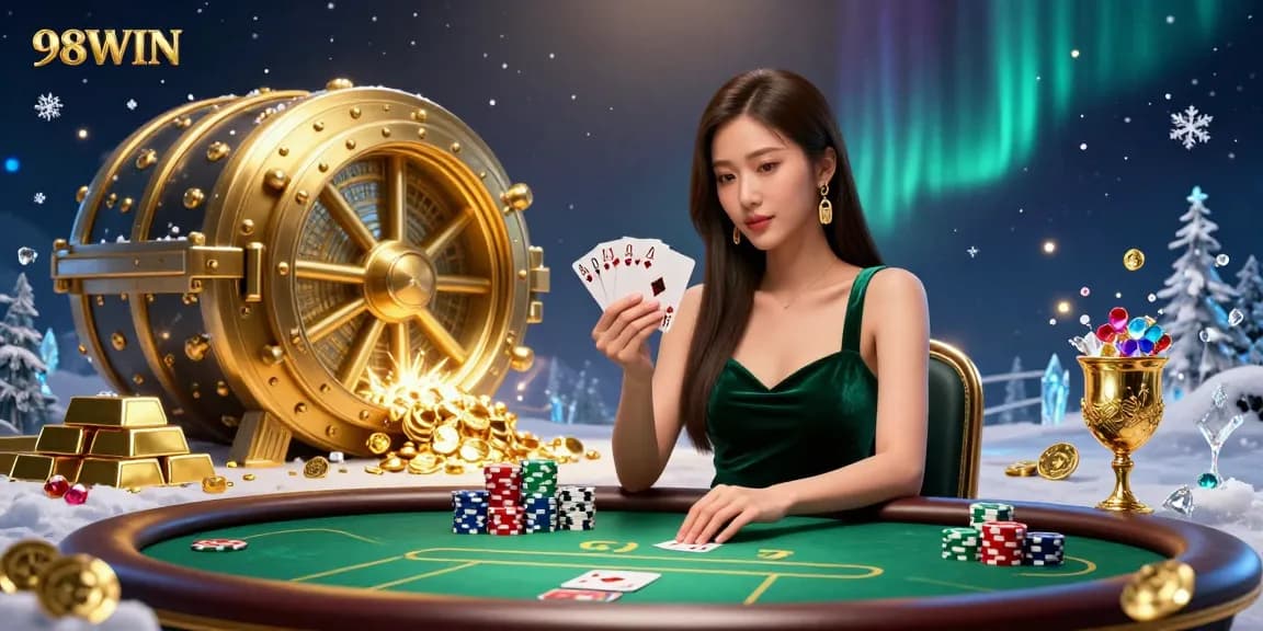 Engage in thrilling poker action at 98WIN with breathtaking visuals and luxurious atmosphere.