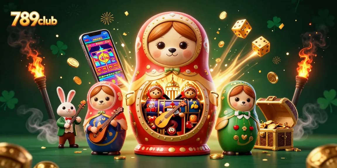 Experience the excitement of 789club with a colorful casino-themed 3D illustration, showcasing thrilling game elements.