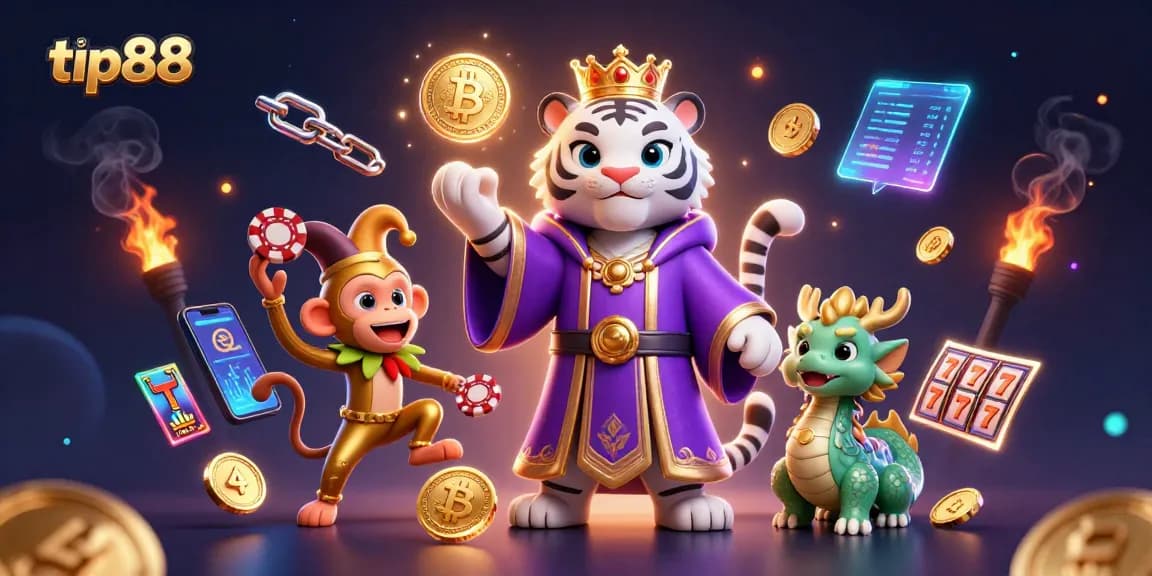 Experience thrilling gameplay with tip88's vibrant 3D casino characters and dynamic slot elements.