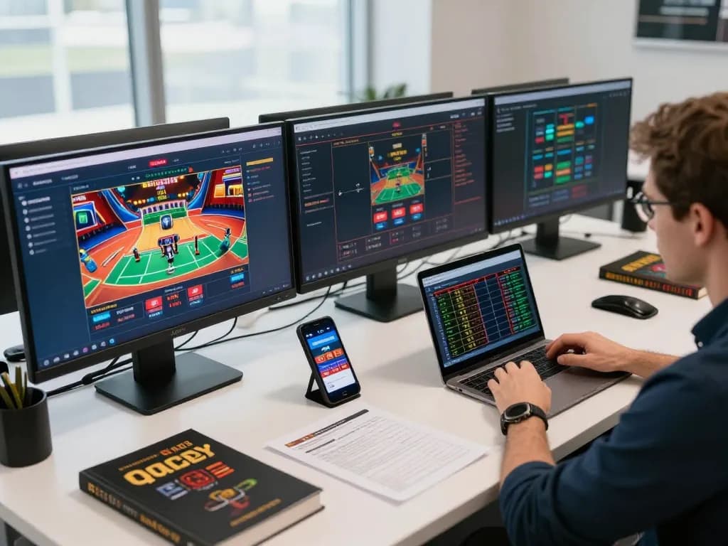 Engaged player exploring online gambling strategies with sv368 casino app on multiple screens