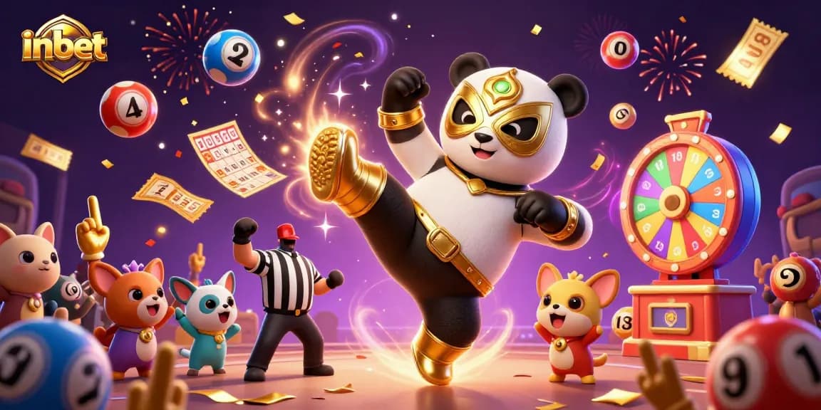 Experience thrilling inbet lottery dynamics with vibrant game elements in a lively casino scene.