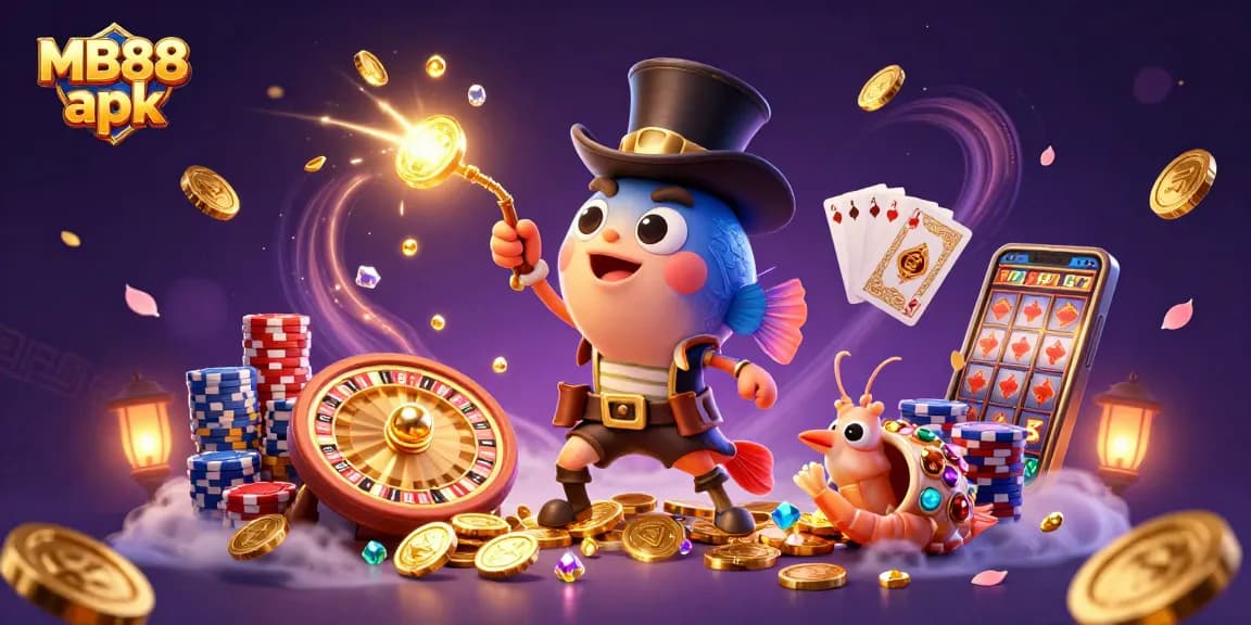 Win big with MB88 apk's thrilling rewards in this vibrant 3D casino world.