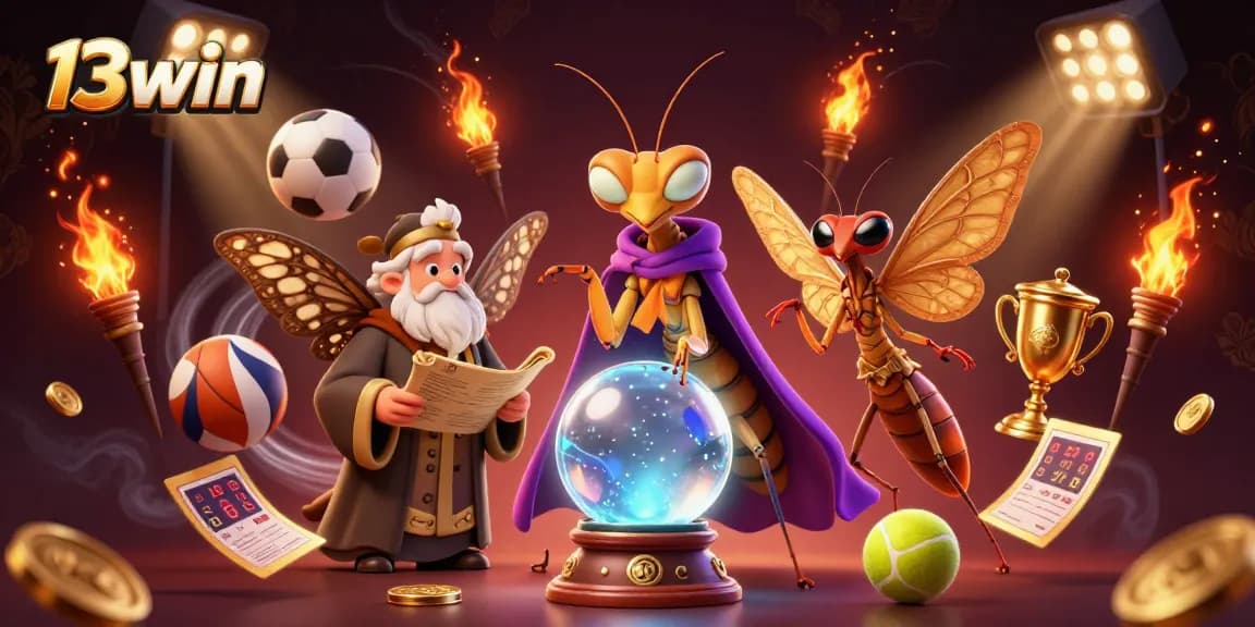 Engage with thrilling games at 13win's vibrant casino, featuring dynamic sports elements and enchanting characters.