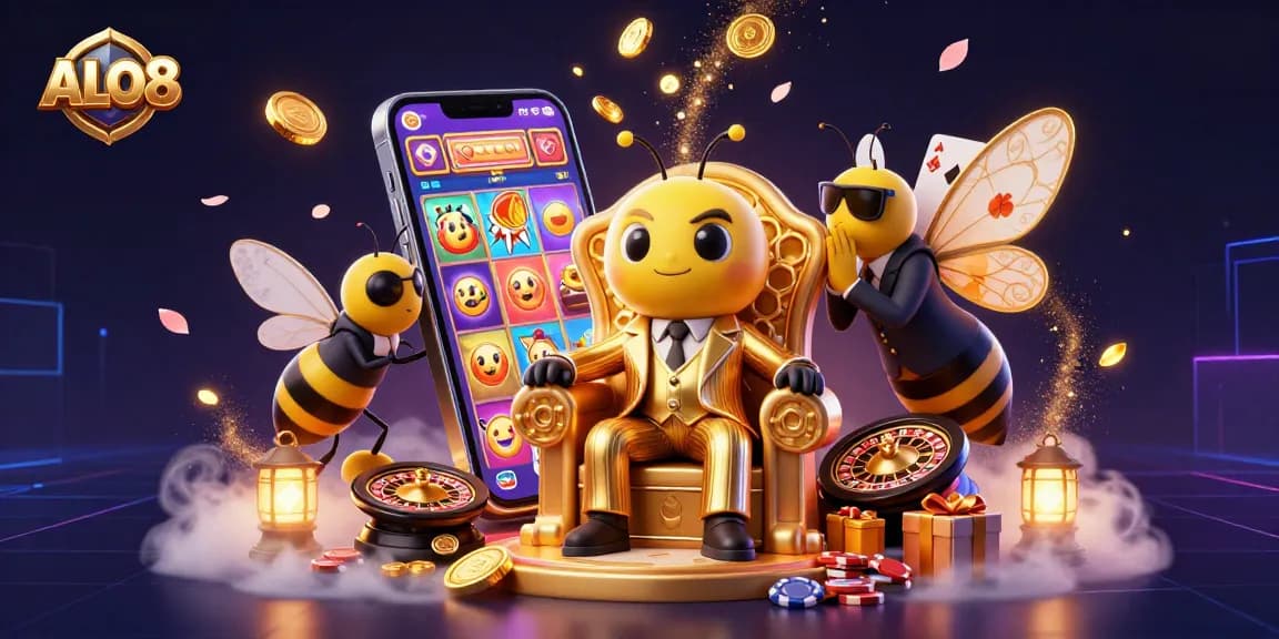 Experience the vibrant gameplay at ALO8 with thrilling slot machines and colorful casino elements.