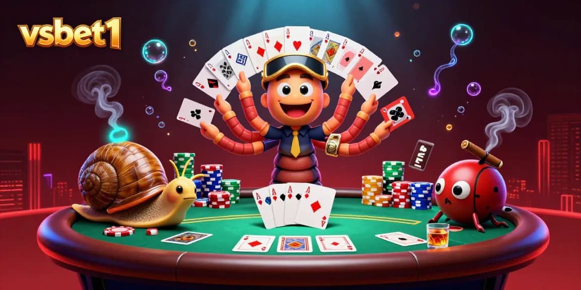 Engage in exciting gameplay with vsbet1's vibrant casino scene featuring unique characters.