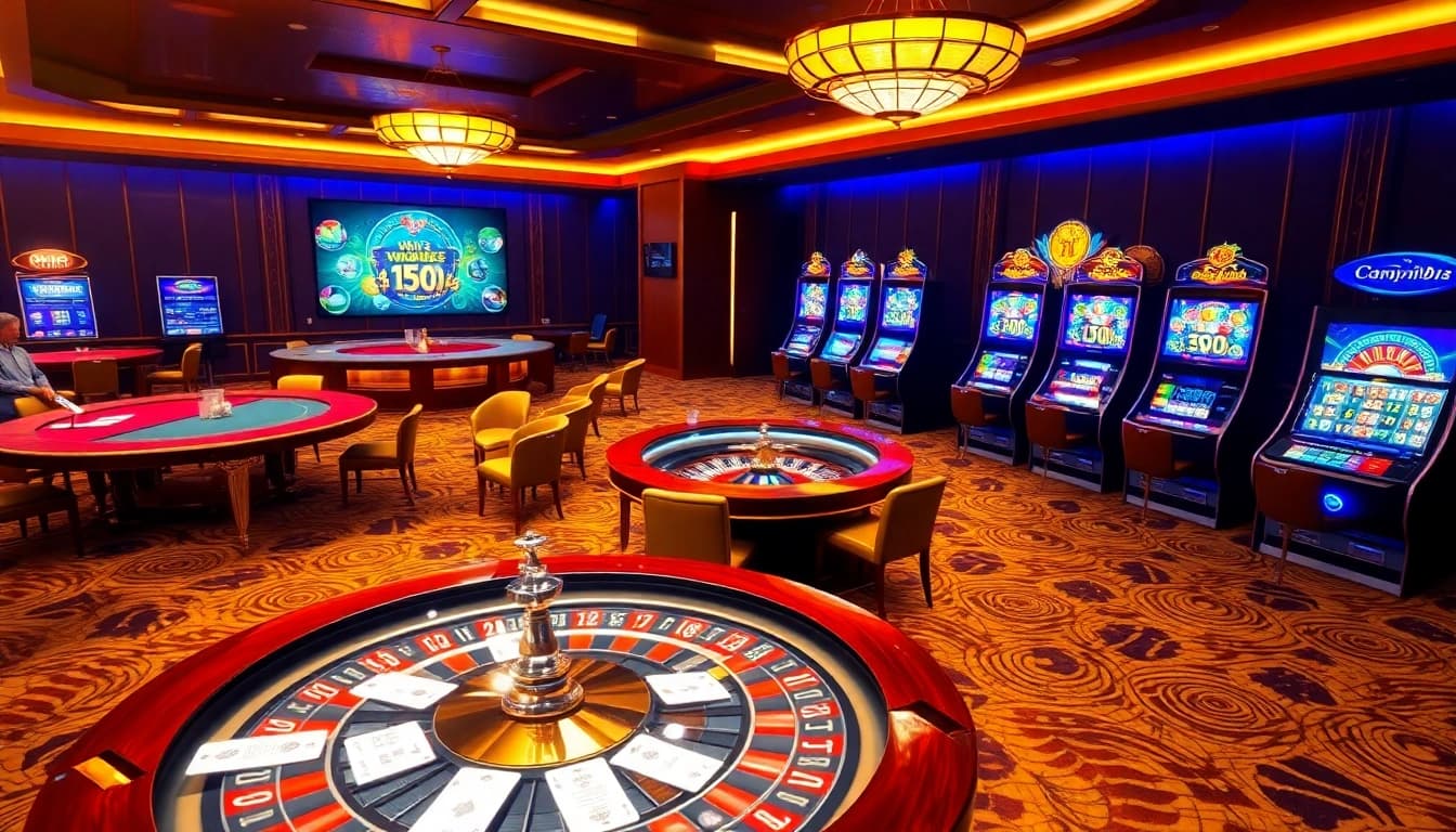 Experience the excitement of gambling at open88.ninja with vibrant slot machines and poker tables.
