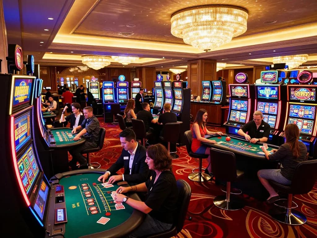 Players enjoying thrilling games at LC88 casino, showcasing vibrant atmosphere and strategic gameplay.