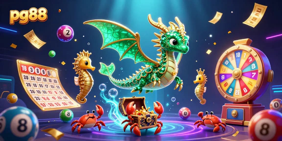 Engage in exciting gameplay at pg88 with vibrant lottery balls and dynamic gambling elements.