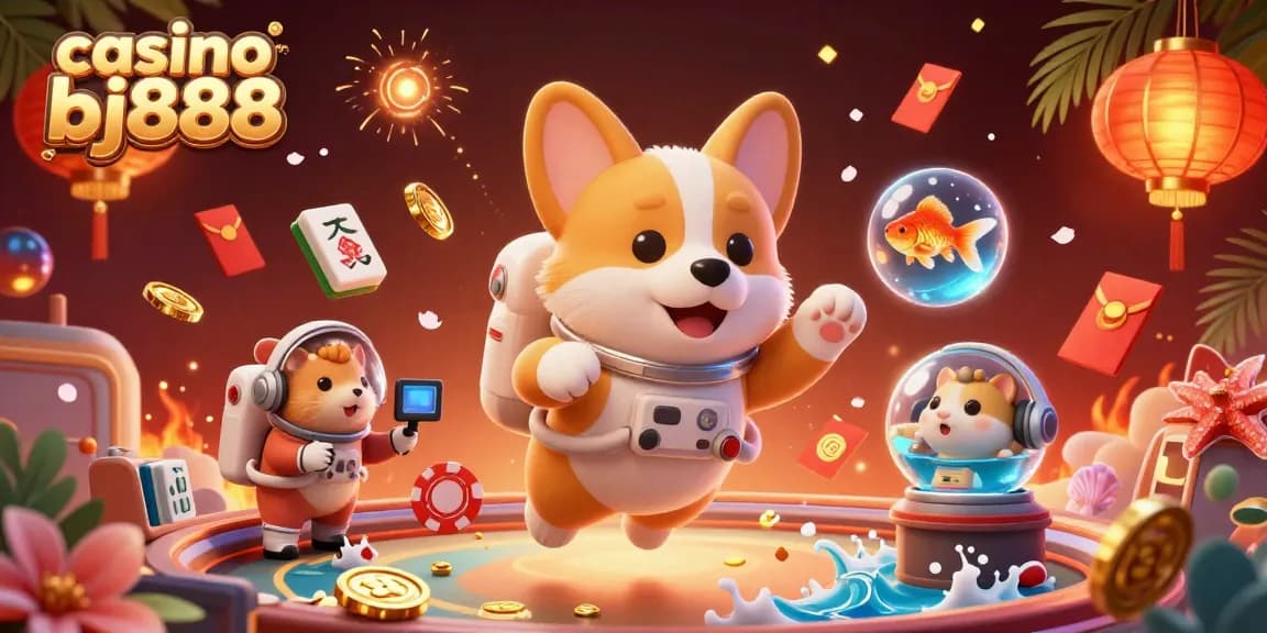 Experience thrilling gameplay at casino bj888 in an ultra-detailed 3D illustration with vibrant characters.