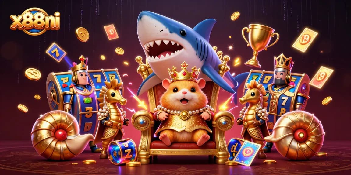 Experience exciting slots at x88ni, featuring a golden hamster king and mega jackpot thrills!