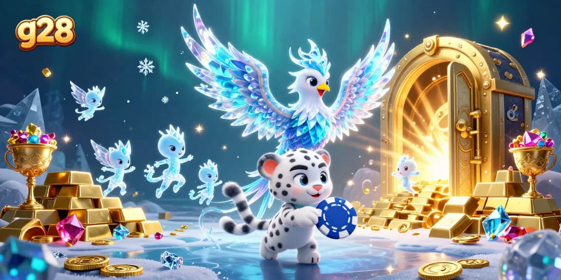 Experience thrilling gameplay in g28's exciting casino scene featuring vibrant characters and rich treasure.