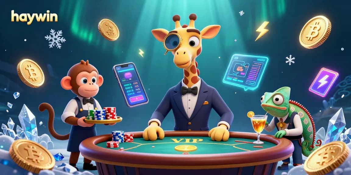 Experience the thrill of haywin gaming with a high-roller giraffe at a VIP poker table.
