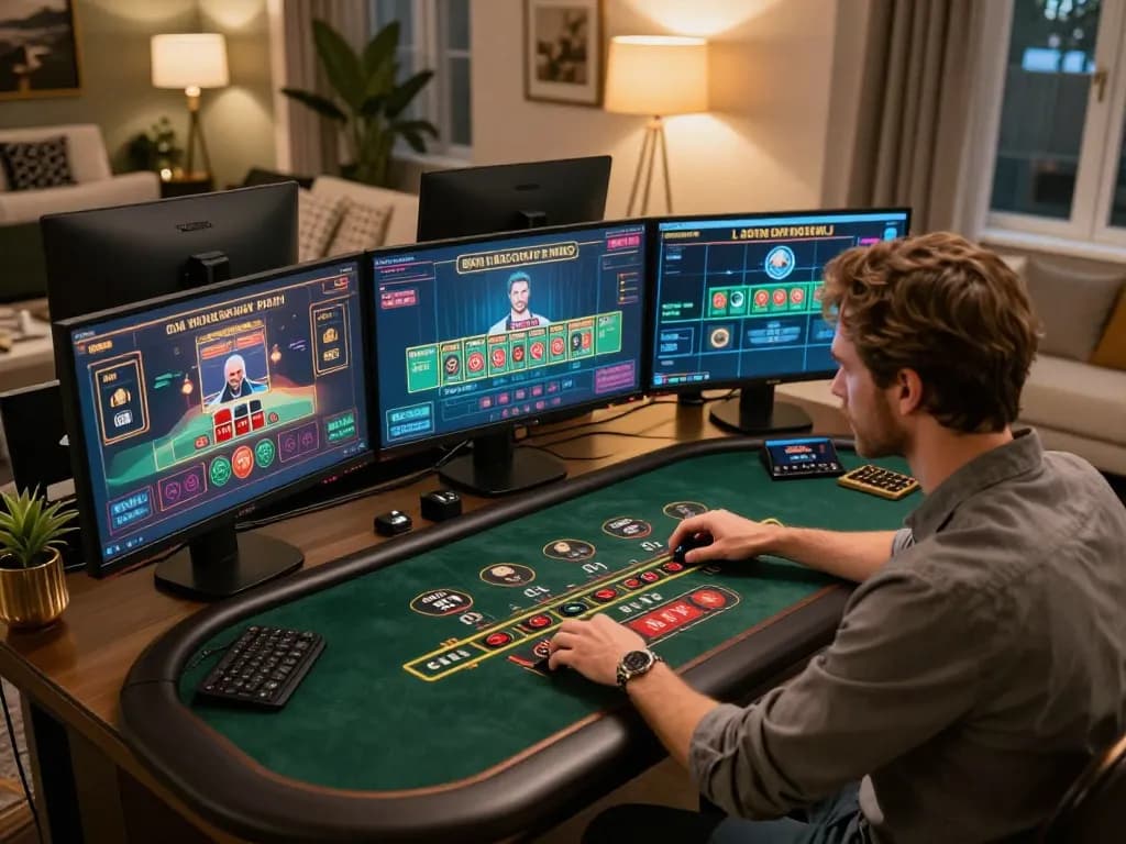 Engaging with live dealer games at https://sky88h.co/ showcasing interactive online gambling experience.