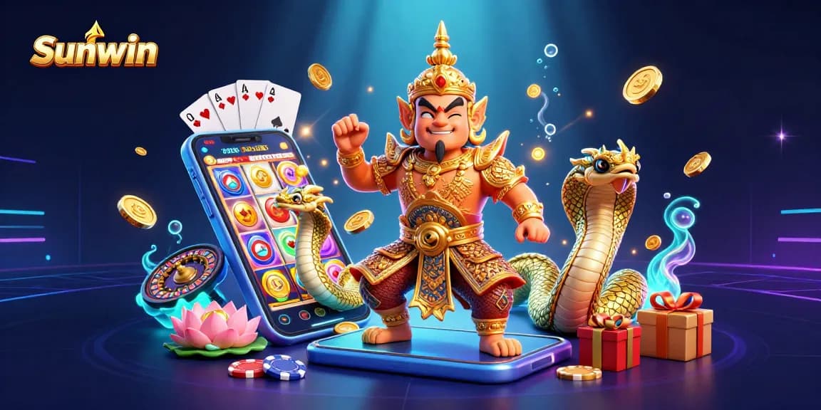 Engage in thrilling gameplay with Sunwin's vibrant online casino bursts of color.