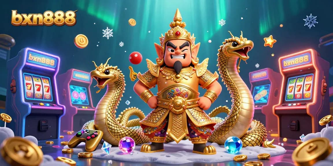 Engage with bxn888's vibrant casino world, featuring dynamic characters and retro gaming fun.