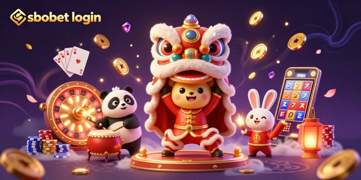 Experience sbobet login with engaging visuals of lively characters and dynamic casino elements, enhancing your betting action.