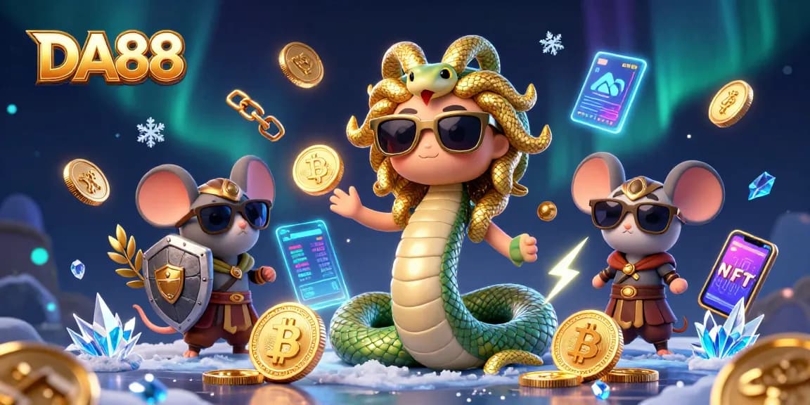 Engage with exhilarating casino action in DA88's vibrant 3D Medusa scene, embodying luck and online gambling thrills.