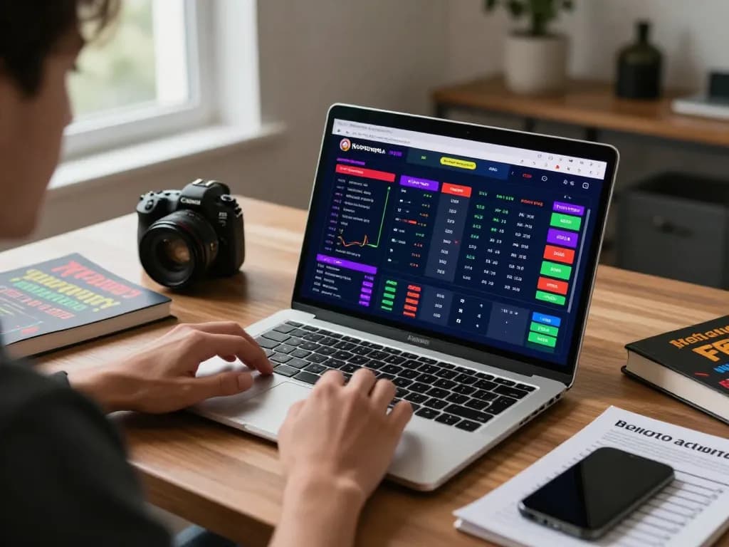 Engaging betting on keobongda interface while seated at a stylish home office desk.