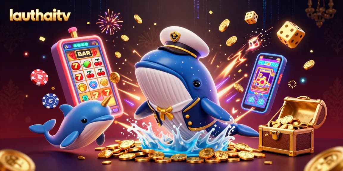 Experience extra excitement with lauthaitv's dynamic gaming scene of lively characters and casino thrills.