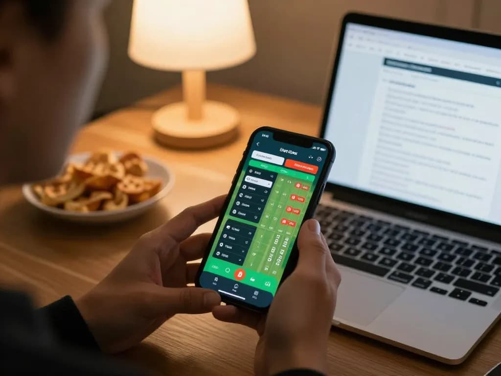 Place bets effortlessly on ga8888 with a close-up of a person using a smartphone while enjoying a cozy atmosphere