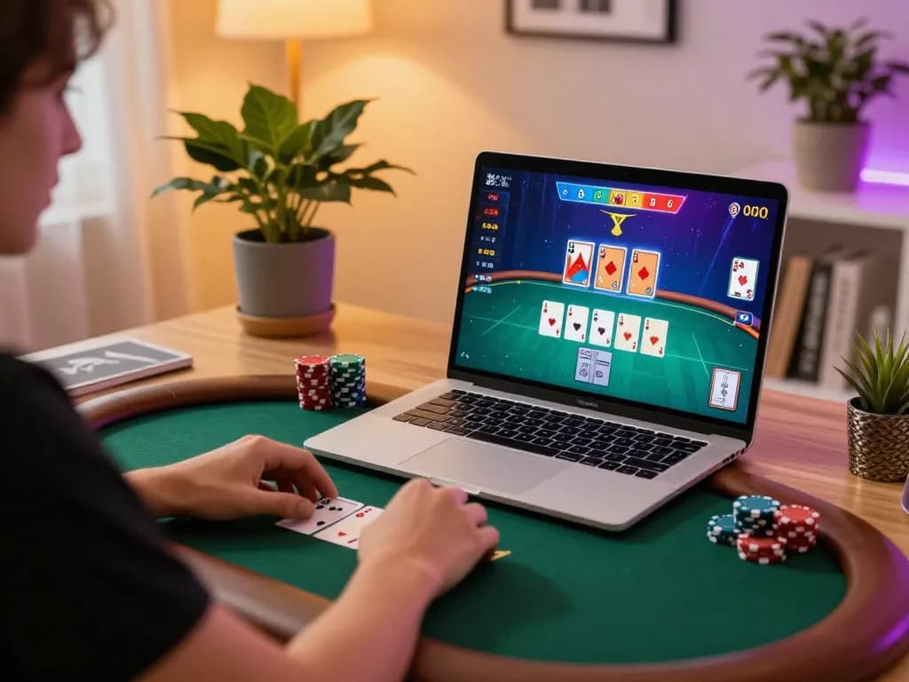 Engaging online poker action at home as players strategize their bets on u888