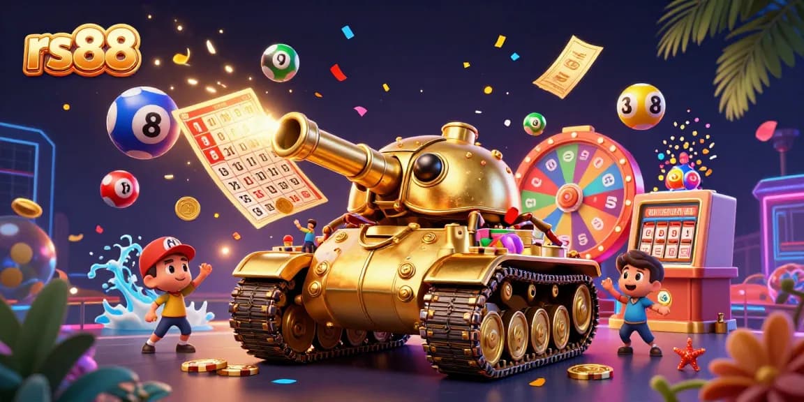 Experience thrilling wins with rs88, featuring a dynamic casino scene with colorful game elements.