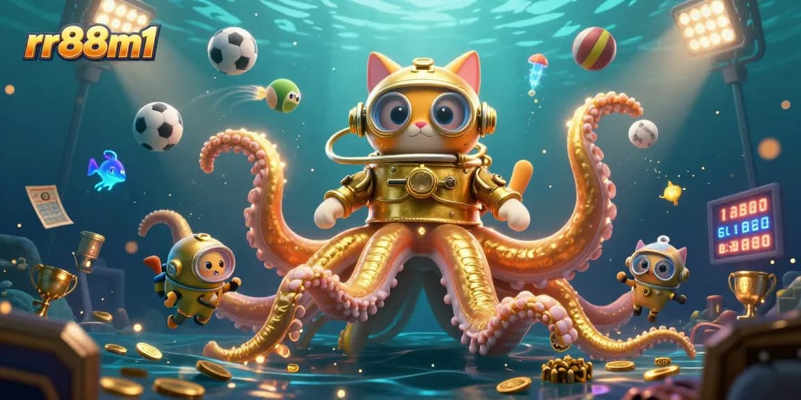 Experience thrilling wins with rr88m1 as a colossal kraken and diving cat guide you underwater.