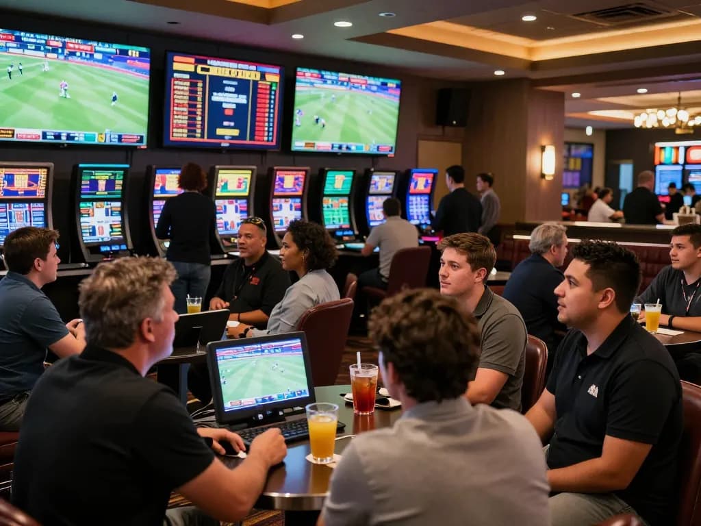 Fans passionately reviewing RR88 sports betting offers during live matches.