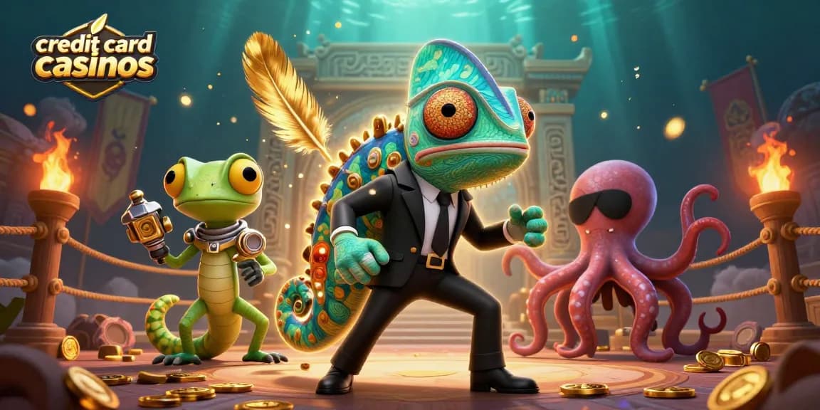 Experience thrilling play at credit card casinos with exciting characters in dramatized action.