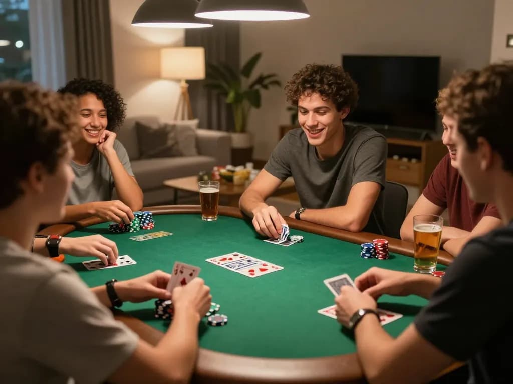 Theo dõi gameplay đá gà thomo HD hấp dẫn trong một bối cảnh poker thân thiện đầy tiếng cười và chiến lược