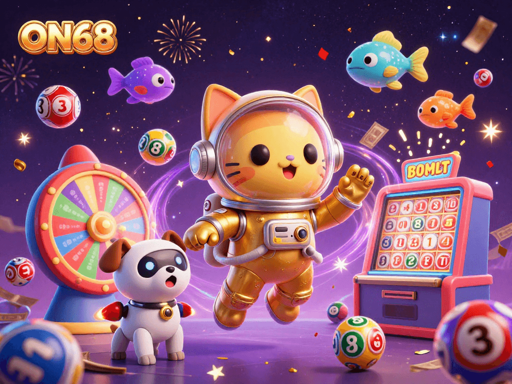 Engage with ON68 by exploring exciting lotto games and dynamic prize wheels.