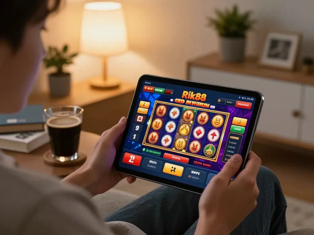 Engaging gameplay on Rik88 online casino platform, showcasing a vibrant user interface with bright visuals.