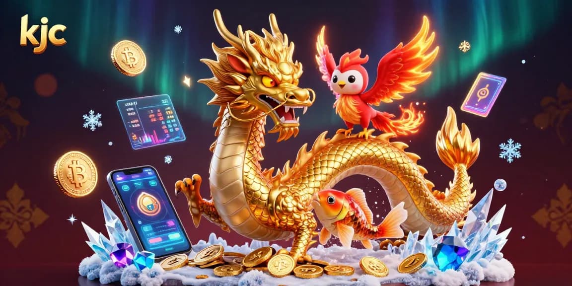 Players are winning big with kjc in this vibrant, animated casino scene.