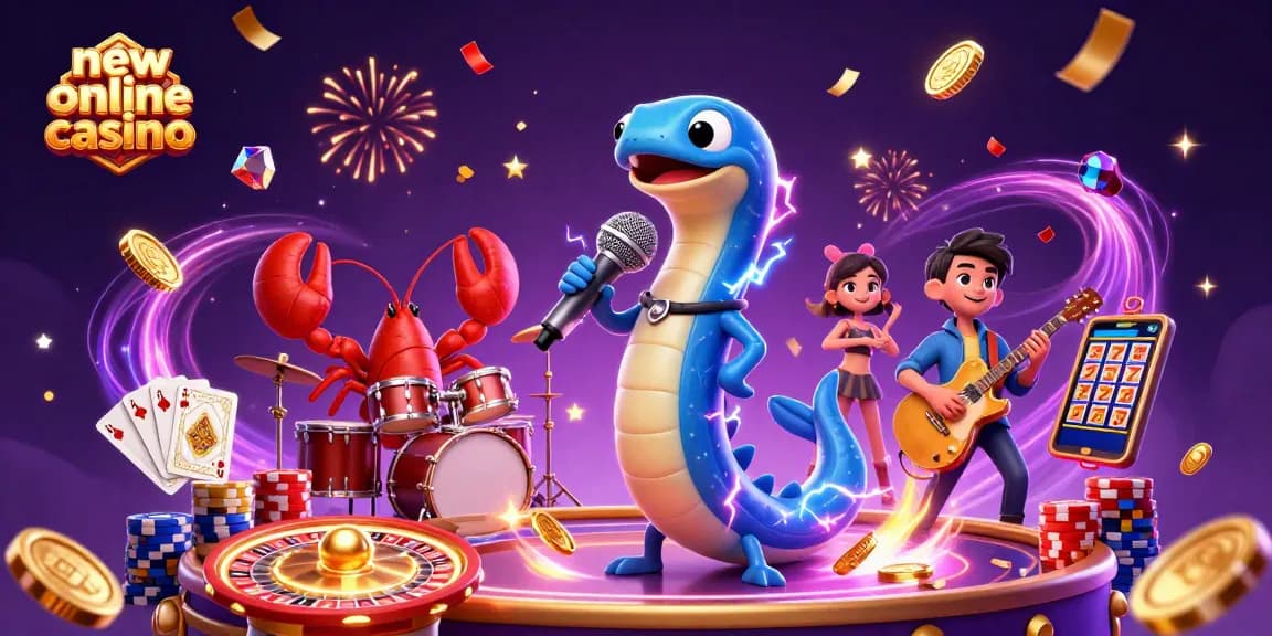 Join the excitement at a new online casino with a lively DJ eel, lobster drummer, and seahorse guitarist.