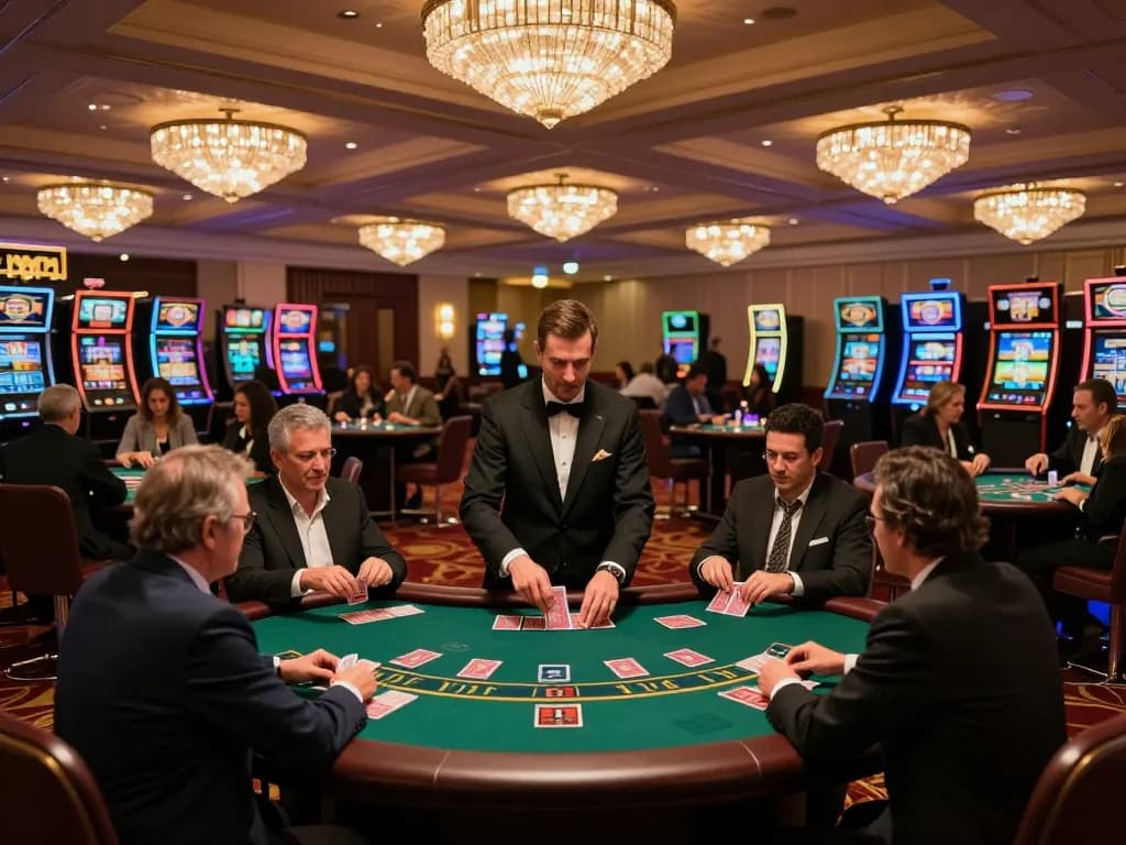 Players engaging in a thrilling blackjack game at 123B casino, showcasing strategic gameplay.