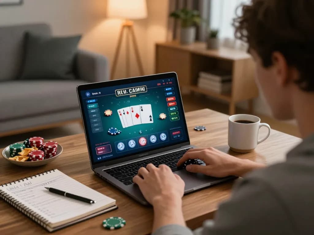 Engaging online poker session at home showcasing kp88 gaming strategy and atmosphere.