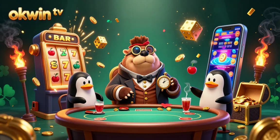 Experience thrilling casino action with okwin tv as a walrus, penguin, and pufferfish dive into gaming fun.