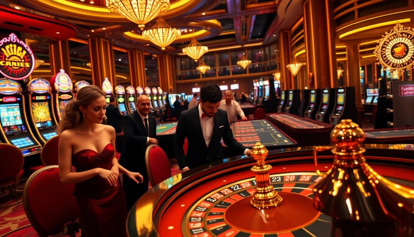 The thrill of gambling comes alive at https://debet.br.com/ with vibrant dealers and excited players at a luxurious casino.