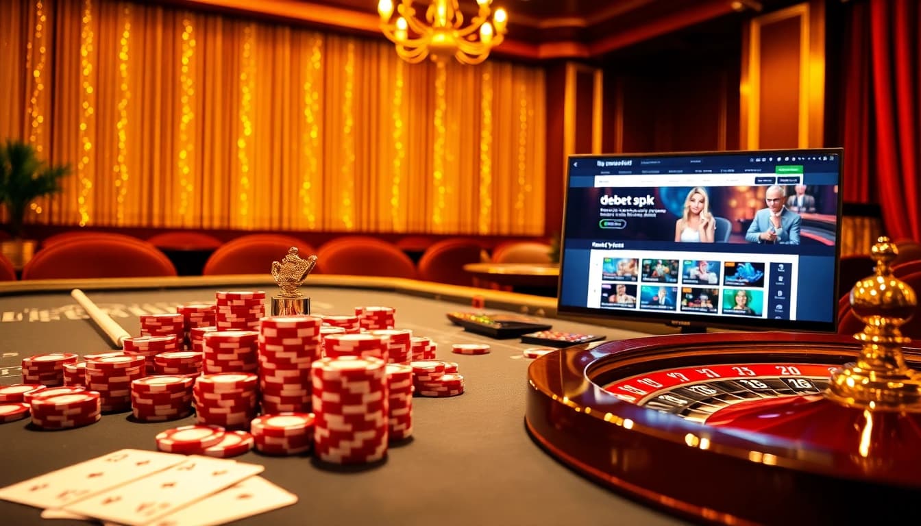 Experience thrilling gameplay at https://debet.jp.net/ with vibrant casino chips and elegant gaming tables.
