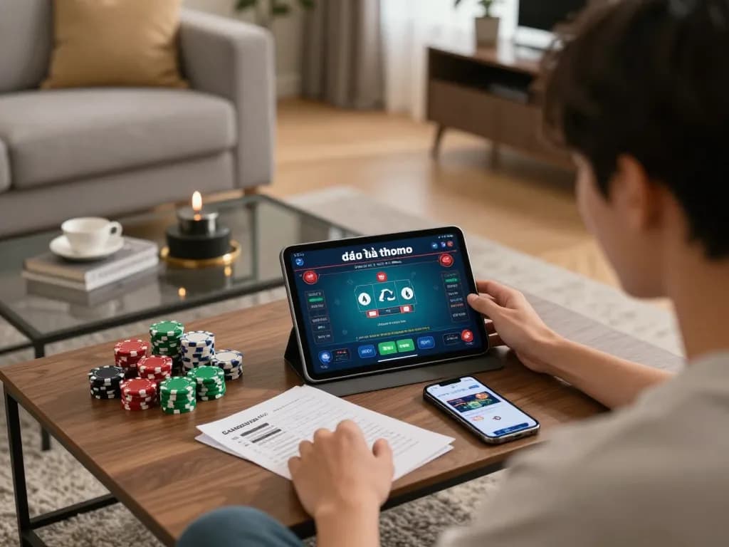 Watch video đá gà thomo with clarity and excitement in a cozy home setting while betting online.