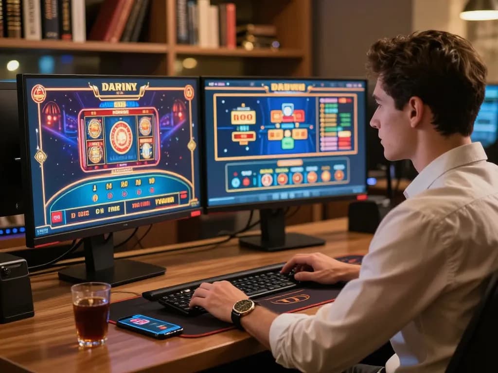 Engaged user playing on Nhà cái 789win online platform, showcasing exciting gaming interface and strategy.