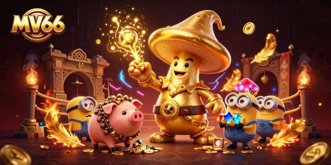 Experience exciting gameplay at MV66 with a magical wizard, treasure, and dynamic casino elements.
