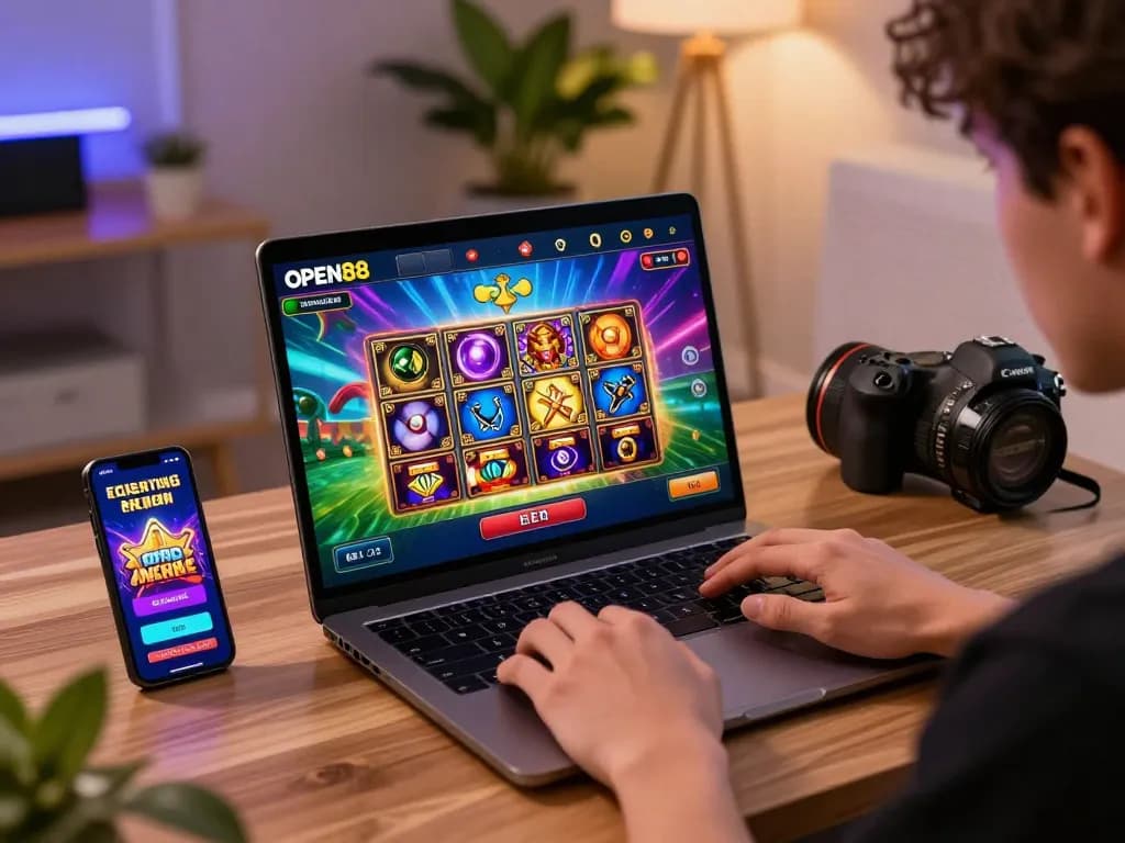 OPEN88 player enjoying a vibrant online gaming experience with exciting graphics and exclusive promotions.
